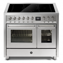 Piano de cuisson STEEL Enfasi 100cm EQ10FF-5FIW 1 four multifonction + 1 four traditionnel / 6 zones induction en finition inox