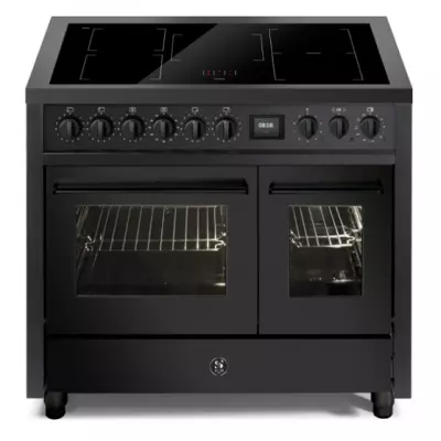 Piano de cuisson STEEL Enfasi 100cm EQ10FF-5FIW NF All Black 1 four multifonction + 1 four traditionnel / 6 foyers induction