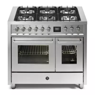 Piano de cuisson STEEL Enfasi 100cm EQ10FF-6 1 four multifonction + 1 four traditionnel / 6 foyers gaz en finition inox