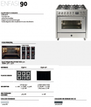 Piano de cuisson STEEL Enfasi 90cm 1 four multifonction