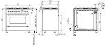 Piano de cuisson STEEL Enfasi 90cm 1 four multifonction