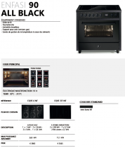 Piano de cuisson STEEL Enfasi 90cm All Black 1 four multifonction 