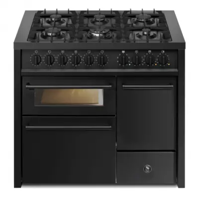 Piano de cuisson STEEL Enfasi 90cm All Black EQ9F-6 NF 1 four multifonction