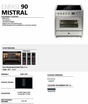 Piano de cuisson STEEL Enfasi Mistral 90cm 1 four multifonction / table de cuisson aspirante