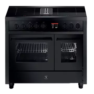 Piano de cuisson STEEL Enfasi Mistral All Black 100cm EQ10FF-4FIKW NF 1 four multifonction + 1 four traditionnel / table de cuis