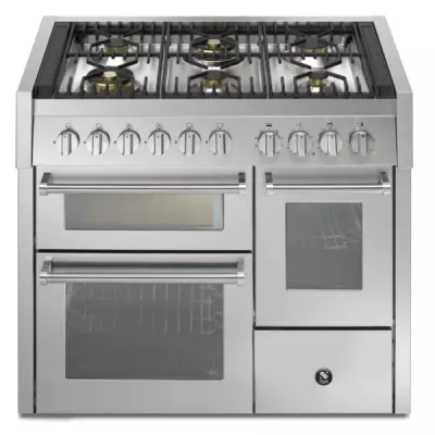 Piano de cuisson STEEL Genesi 100/3 100cm GQ10SFF-6W 3 fours / 6 foyers gaz en finition inox