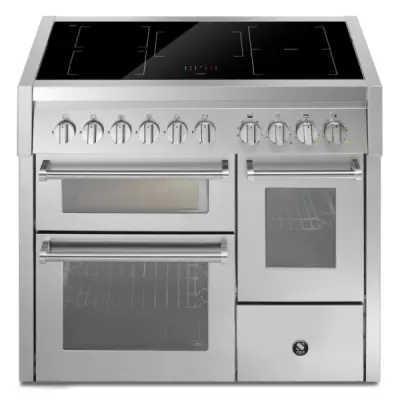 Piano de cuisson STEEL Genesi 100/3 GQ10SFF-5FI 100cm 3 fours / 5 zones induction en finition inox