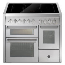 Piano de cuisson STEEL Genesi 100/3 GQ10SFF-5FI 100cm 3 fours / 5 zones induction en finition inox