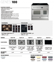 Piano de cuisson STEEL Genesi 100cm 1 four combi steam + 1 four traditionnel