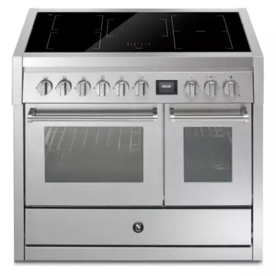 Piano de cuisson STEEL Genesi 100cm GQ10SF-5FI 1 four combi steam + 1 four traditionnel / 5 zones induction en finition inox 