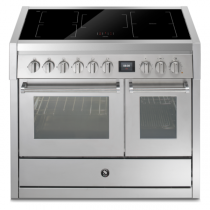 Piano de cuisson STEEL Genesi 100cm GQ10SF-5FI 1 four combi steam + 1 four traditionnel / 5 zones induction en finition inox 