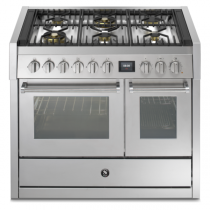 Piano de cuisson STEEL Genesi 100cm GQ10SF-6W 1 four combi steam + 1 four traditionnel / 6 foyers gaz en finition inox 