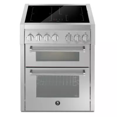 Piano de cuisson STEEL Genesi 70/2 70cm GQ7SF-4I 1 four combi steam + 1 four pizza/grill  / 4 induction en finition inox
