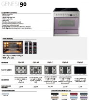 Piano de cuisson STEEL Genesi 90cm 1 four combi steam 