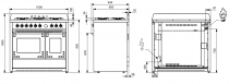 Piano de cuisson STEEL Oxford 100/3 100cm 1 four multifonction + 1 four traditionnel + 1 four pizza/grill