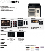 Piano de cuisson STEEL Oxford 100/3 100cm 1 four multifonction + 1 four traditionnel + 1 four pizza/grill