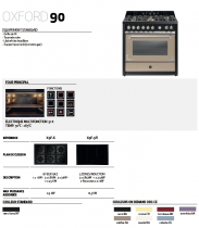 Piano de cuisson STEEL Oxford 90cm 1 four multifonction 