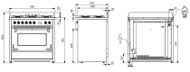 Piano de cuisson STEEL Oxford 90cm 1 four multifonction 