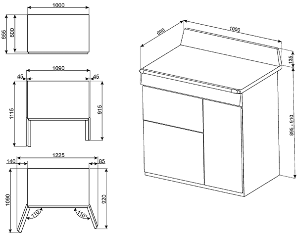 Lave-vaisselle pose libre 60cm 13 couverts 9l B Noir - SMEG Années 50 Réf.  LVFABBL3