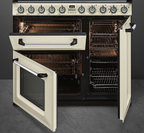 Piano de cuisson Victoria 100cm 2 fours électriques + 1 gril / 6 foyers gaz Gris ardoise - SMEG Elite Réf. TR103GR