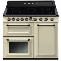 Piano de cuisson Victoria 100cm 2 fours électriques + 1 grill / 5 foyers induction Crème - SMEG Réf. TR103IP