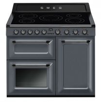 Piano de cuisson Victoria 100cm 2 fours électriques + 1 grill / 5 foyers induction Gris ardoise - SMEG Elite Réf. TR103IGR