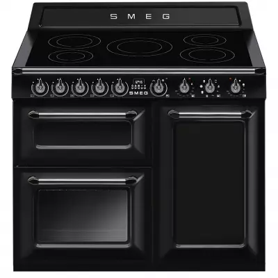 Piano de cuisson Victoria 100cm 2 fours �lectriques + 1 grill / 5 foyers induction Noir - SMEG R�f. TR103IBL