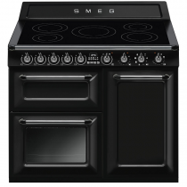 Piano de cuisson Victoria 100cm 2 fours électriques + 1 grill / 5 foyers induction Noir - SMEG Réf. TR103IBL