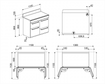 Piano de cuisson Victoria 110cm 2 fours multifonction Vapor Clean / 7 foyers gaz Gris anthracite - SMEG Elite Réf. TR4110GR