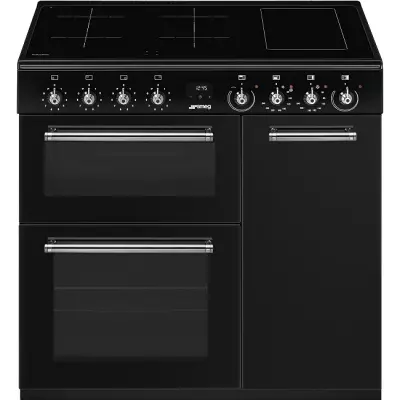 Piano de cuisson Victoria 90cm 3 fours / 6 induction Noir - SMEG R�f. CX93IMBL