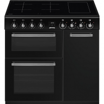 Piano de cuisson Victoria 90cm 3 fours / 6 induction Noir - SMEG Réf. CX93IMBL