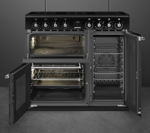 Piano de cuisson Victoria 90cm 3 fours / 6 induction Noir - SMEG Réf. CX93IMBL