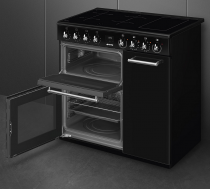Piano de cuisson Victoria 90cm 3 fours / 6 induction Noir - SMEG Réf. CX93IMBL