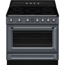 Piano de cuisson Victoria 90cm four multifonction Vapor clean 126l / 5 foyers induction Gris ardoise - SMEG Elite Réf. TR90IMGR