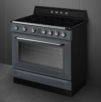 Piano de cuisson Victoria 90cm four multifonction Vapor clean 126l / 5 foyers induction Gris ardoise - SMEG Elite Réf. TR90IMGR