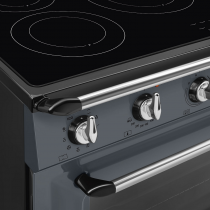 Piano de cuisson Victoria 90cm four multifonction Vapor clean 126l / 5 foyers induction Gris ardoise - SMEG Elite Réf. TR90IMGR