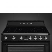 Piano de cuisson Victoria 90cm four multifonction Vapor clean 126l / 5 foyers induction Noir - SMEG Elite Réf. TR90IMBL