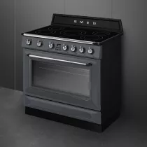 Piano de cuisson Victoria 90cm Four pyrolyse / 5 foyers induction A+ Gris ardoise - SMEG Réf. TR90IPGR