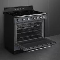 Piano de cuisson Victoria 90cm Four pyrolyse / 5 foyers induction A+ Gris ardoise - SMEG Réf. TR90IPGR