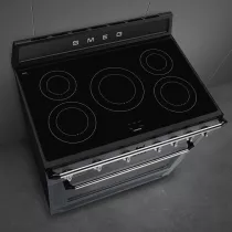 Piano de cuisson Victoria 90cm Four pyrolyse / 5 foyers induction A+ Gris ardoise - SMEG Réf. TR90IPGR