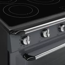 Piano de cuisson Victoria 90cm Four pyrolyse / 5 foyers induction A+ Gris ardoise - SMEG Réf. TR90IPGR