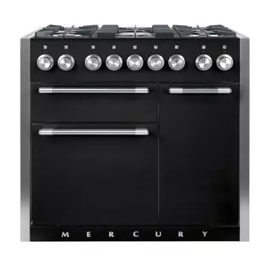 Piano MERCURY 100cm 2 fours �lectriques / 5 foyers gaz Noir cendr� - FALCON R�f. MCY1000DFMB/-EU