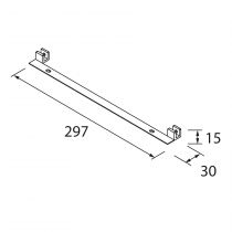 Pièce d\'assemblage LLOYD COMPAKT Blanc mat à l\'unité - SALGAR Réf. 97709