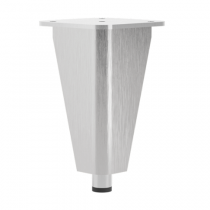 Pied angle 15cm Aluminium Chromé (unité) - OZE Réf. PIED-A15C