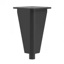 Pied angle 15cm Aluminium Noir mat (unité) - OZE Réf. PIED-A15NM