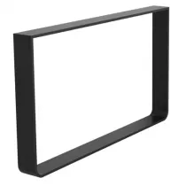 Pied rectangle H25cm Noir mat (la paire) - O\'DESIGN Réf. PIED25X43NM