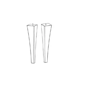 Pieds Pagode H34 cm - H�tre massif laqu� - DECOTEC R�f. 1826101