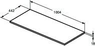Plan 100 blanc laqué/blanc mat - Ideal Standard Réf. E0851B2