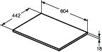 Plan 60 chêne grisé/blanc mat - Ideal Standard Réf. E0848PS