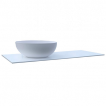 Plan à poser Dorian 100cm Solid Surface Blanc mat - O\'DESIGN Réf. PL-DORIAN1000